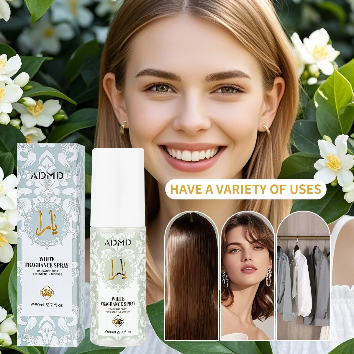 

80ml ADMD Alcohol-free fragrance Long Lasting Hair Fragrance Spray Middle East Perfume Arab Explosion Perfume Women Men's Perfum