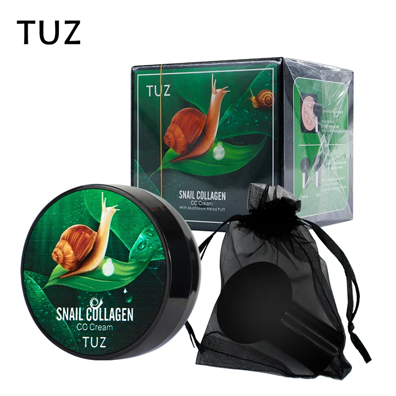 3-in-1 Snail Collagen CC Cream Mushroom Head BB Cushion Foundation Liquid Concealer Brightening Face Makeup Moisturizer
