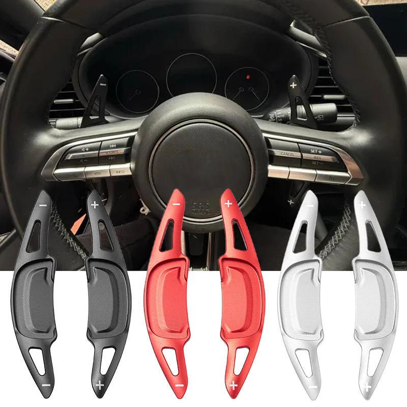 2pcs Aluminum Paddle Shift For 2022 2023 2024 Mazda 3 BP CX-30 CX30 CX-50 CX-60 CX-90 Steering Wheel Shifter