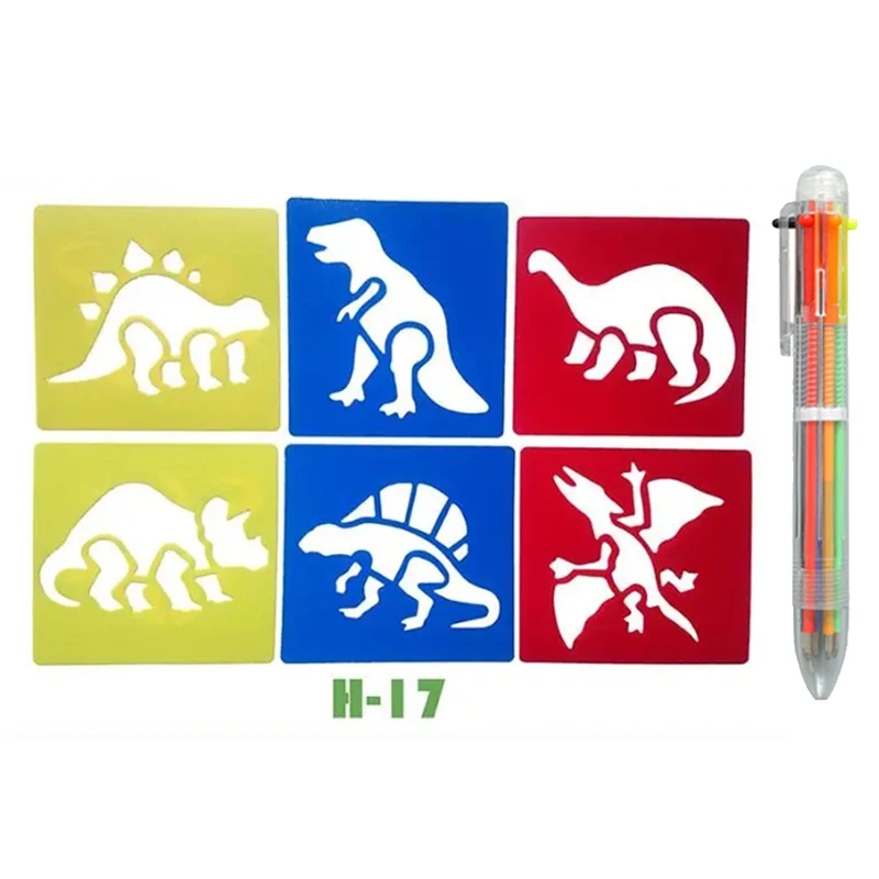 DIY Cartoon Shape Drawing Stencils for Educational Art