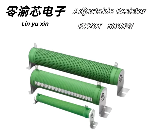 5000W RX20T 1R-10KR Wirewound Variable Adjustable Resistor Rheostat Ceramic for Load Test Motor Control Voltage Regulation