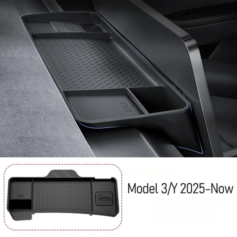 

For Tesla Model 3 Y Juniper 2025 2026 Center Console Organizer Accessories Tissue Box Glasses Holder Case Dashboard Storage Tray