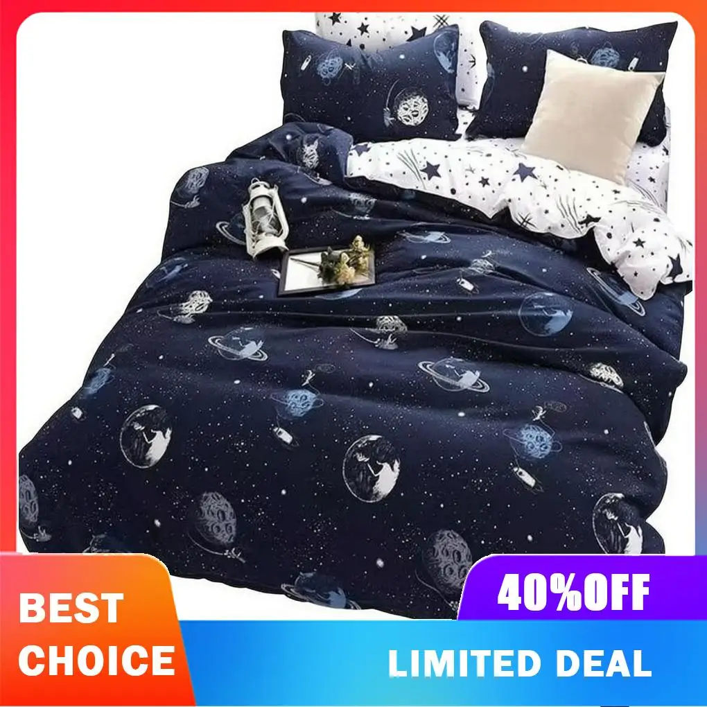 100 Cotton Duvet Cover Full Size Space Bedding Set Home Decoration Fun Kids Duvet Cover Full Décor