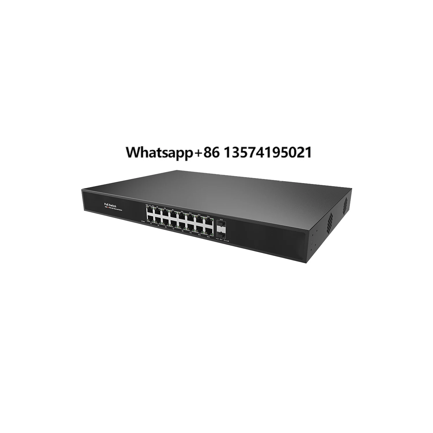 

High Power 1200W Network Switch with 16 POE Ports for Dante Audio IP Network PA System