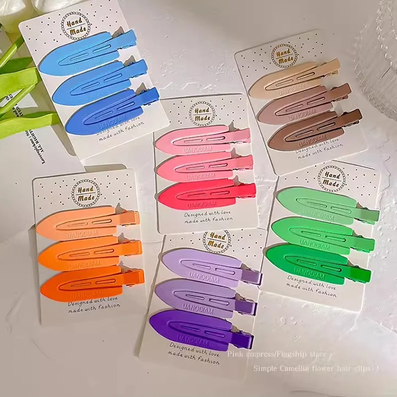 3Pcs/Lot Metal BB Clips Seamless Hair Clip Hairpin Styling Barrette Makeup Tools Headband Clips Fashion Hair Styling Braiding