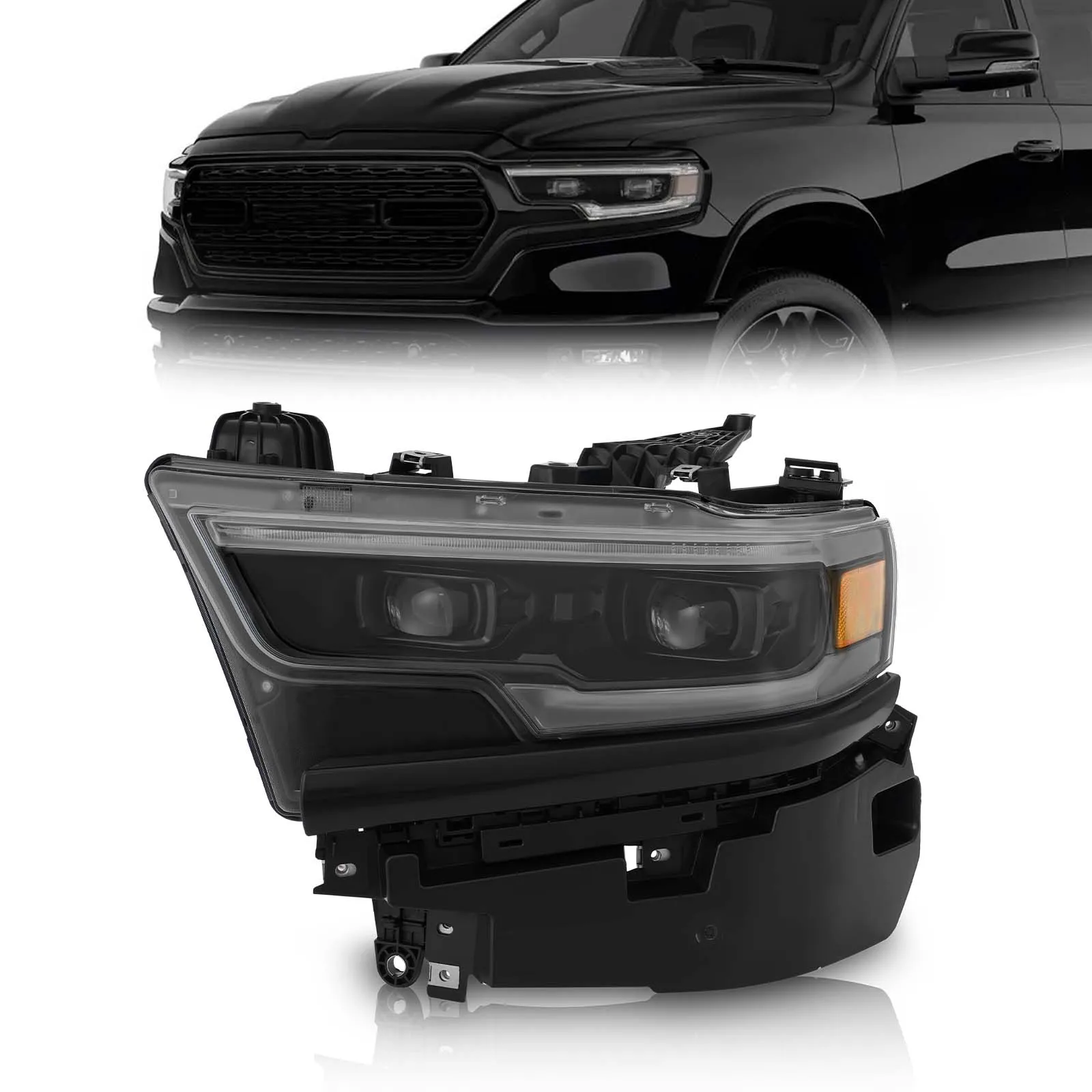 

Dual Projector LED Headlight For 2019-2023 Dodge Ram 1500 TRX Left Driver Side