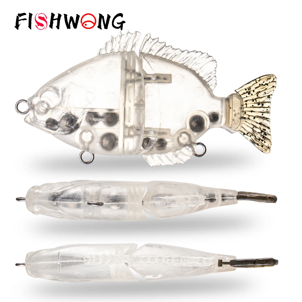 

FISHWONG 5PCS /LOT Big Game Glider Unpainted Glider Blank Lure 14.5CM 80.4G Artificial Hard Bait Float Jointed Swimbait For DIY