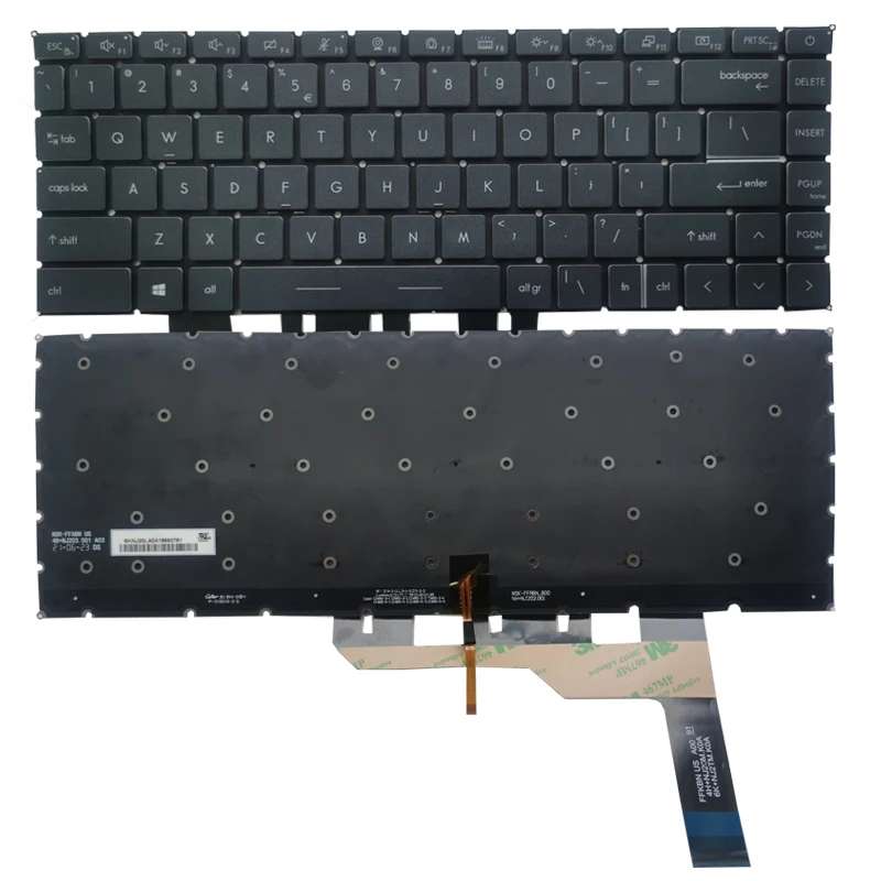 NEW US laptop keyboard FOR Msi Summit E14 E15 MS-14C4/14C5 B15 MS-1552/16S6 white backlitght