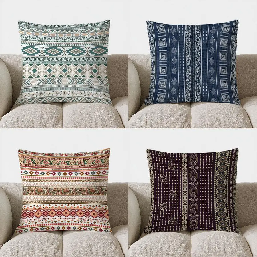 

Home Decor Bohemian Geometric Pattern Pillow Cover Pattern Cushion Cover Suitable for Sofa Bedroom