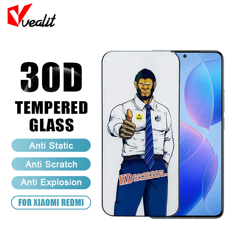 

30D Premium Tempered Glass For Xiaomi Redmi K70 K60 K50 Ultra K40S K40 K30 K20 Screen Protector For Redmi Note 7 8 9S 9 Pro Max