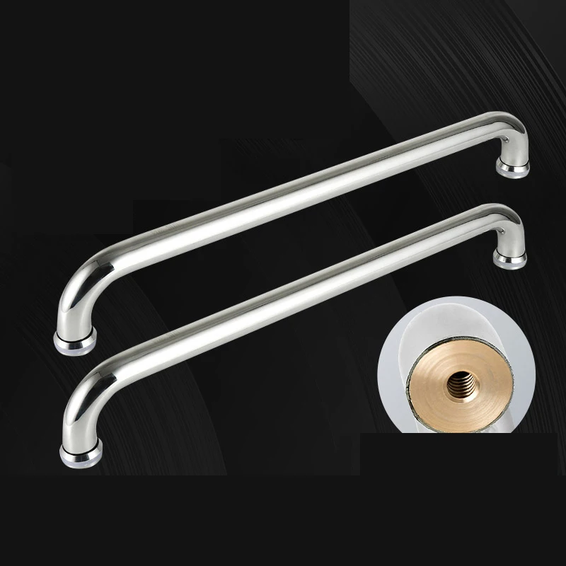 

304 stainless steel bathroom glass door handle, sliding door handle, shower room handle, bathroom copper core handle handrail
