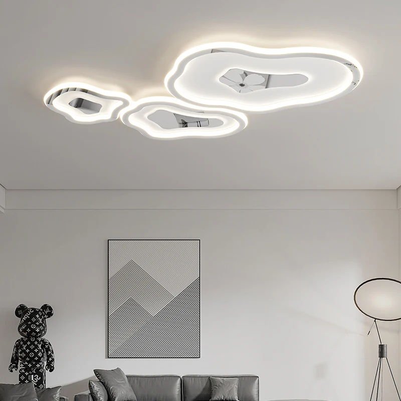 

Clouds Living Room Ceiling Lights Modern Simple Bauhaus Luxury High-end Electroplating Full Spectrum Eye Protection Hall Lamp