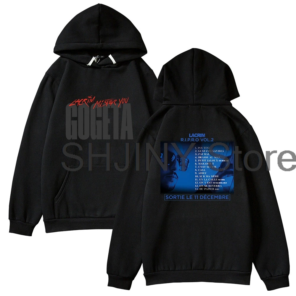 

Lacrim Merch Hoodie 2024 Tour Long Sleeve Streetwear Men Women Hooded Sweatshirt Hip Hop Clothes