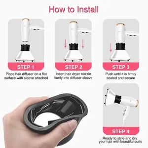 Universal Hair Dryer Diffuser for Curls and Blow Drying Electric Hairdressing Dryer Styling Tools Adjustable Blower Wind Cover 12 Main sales dryer with curl diffuser - №2