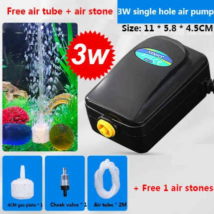 Sobo Aquarium Air Pump Fish Tank Mini Silent Compressor Single Double Outlet Oxygen Pumps Aquariums Aquatic Accessories 8W 12W