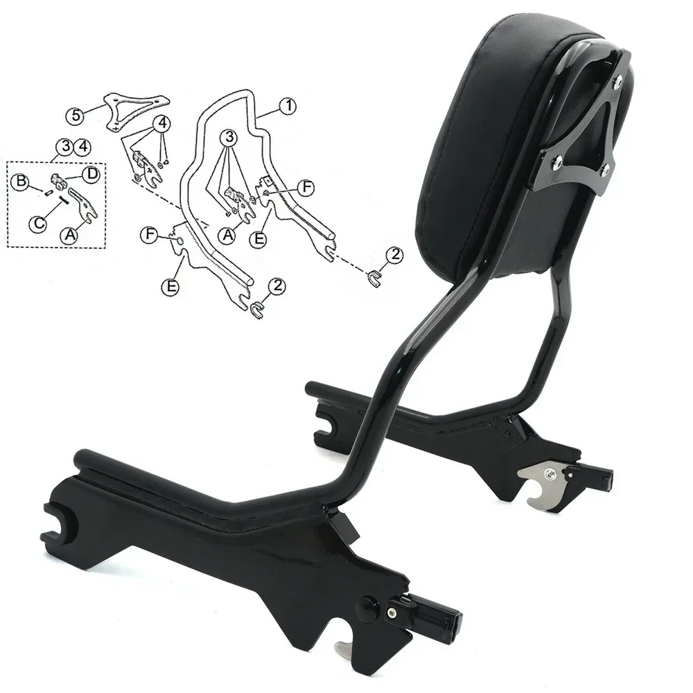 

Motorcycle Parts Holdfast Sissy Bar Backrest For Harley Davidson 2018-later FLFB, FLFBS, FXBR and FXBRS