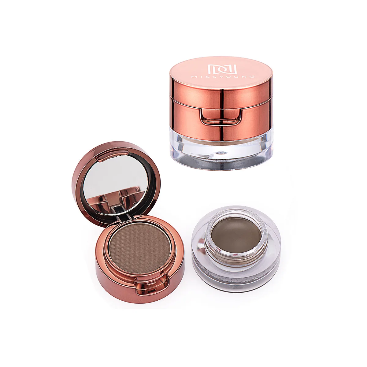 

New double-layer eyebrow dye three-dimensional shaping combination, long-lasting waterproof and makeup resistant eyebrow powder