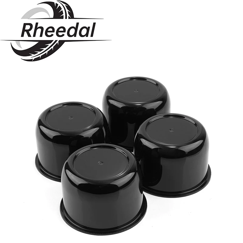 

Rheedal 2/4PCS 77mm/3.03" Hub 57mm/2.24" H PUSH-THRU HUB CENTER CAP For Trailers Trucks SUVs RV Wheel Rims Push Thru Steel ABS