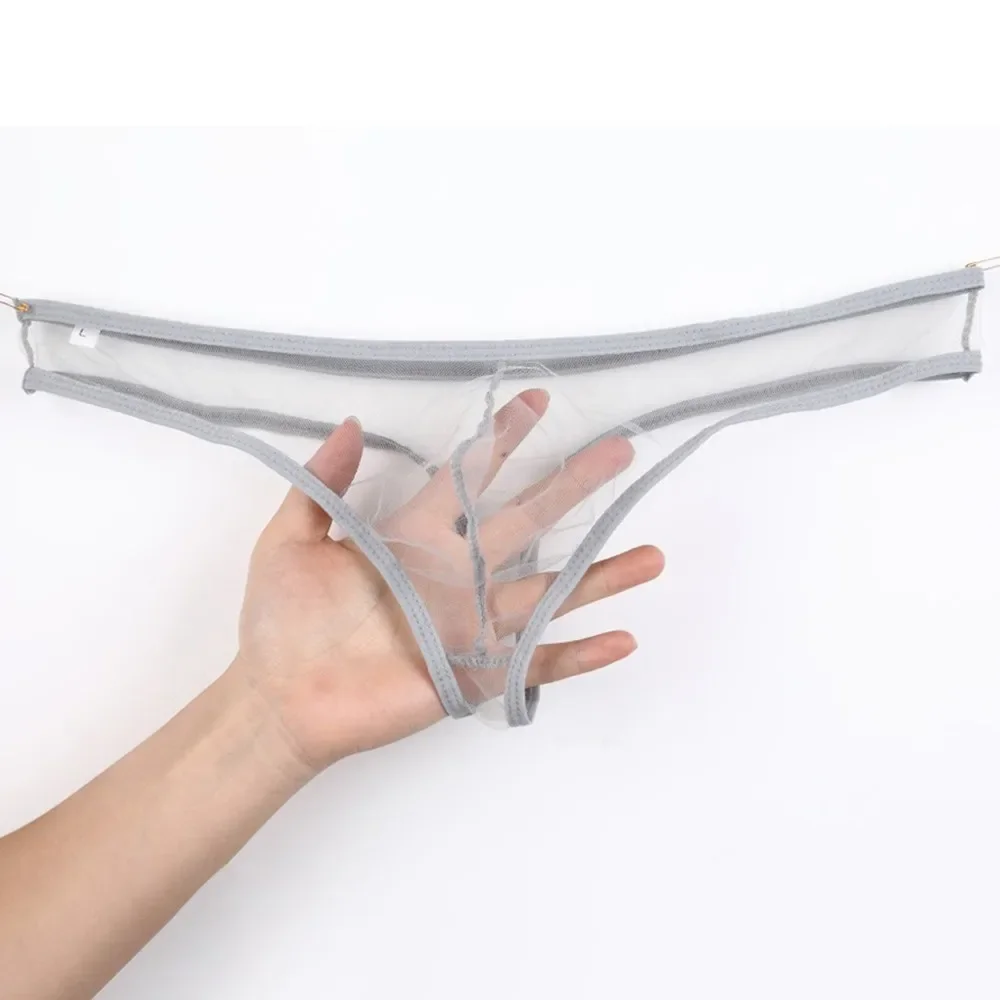 Calzoncillos sexis y cómodos de cintura baja para hombre, calzoncillos semitransparentes ultrafinos, bragas transpirables, ropa interior Gay para hombre