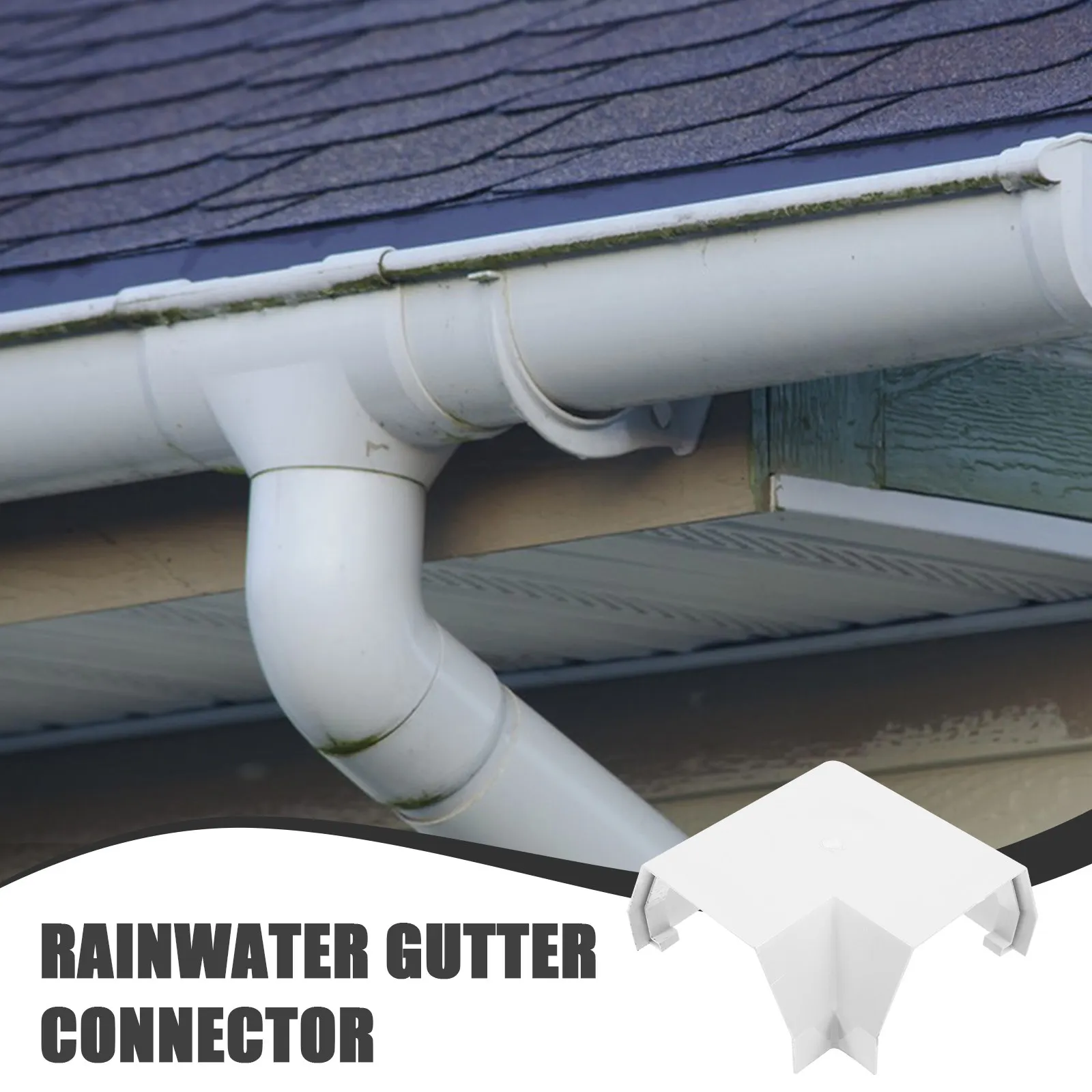 

Усиленный соединитель для водосточных труб, устойчивый к погодным условиям, пластиковый фитинг для кровельного дренажа, простая установка, без протечек