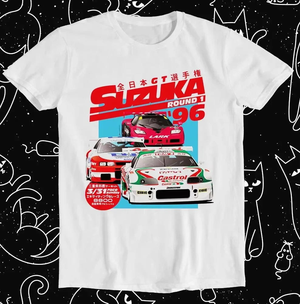 2026 Summer New Racing Car Advertising Poster Reminiscence Collection High-Quality Comfortable Men's Round-neck Printed T-Shirt