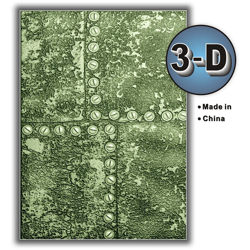 Embossed plastic folder, chaotic texture and geometric rivet collision design, scrapbook, business card printing, DIY paper craf