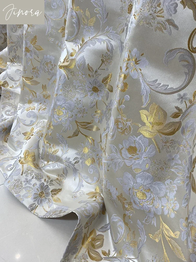 Curtains For Living Room Bedroom French Window Balcony Customized Gold Stamping Jacquard Plant Printing Thickened Blackout
