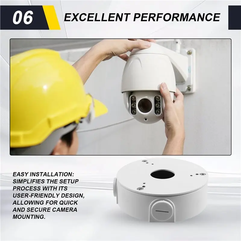 B50B-2X PFA13G Waterproof Junction Box IP Camera Bracket Mount For IPC-HDW2841T-S, IPC-HDW2849T-S-IL Cameras