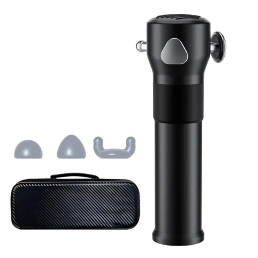 

Deep Tissue Vibrating Muscle Massage Gun, Handheld Electric Massager with 3 Speeds and 4 Heads, Massage Tool for Professional At