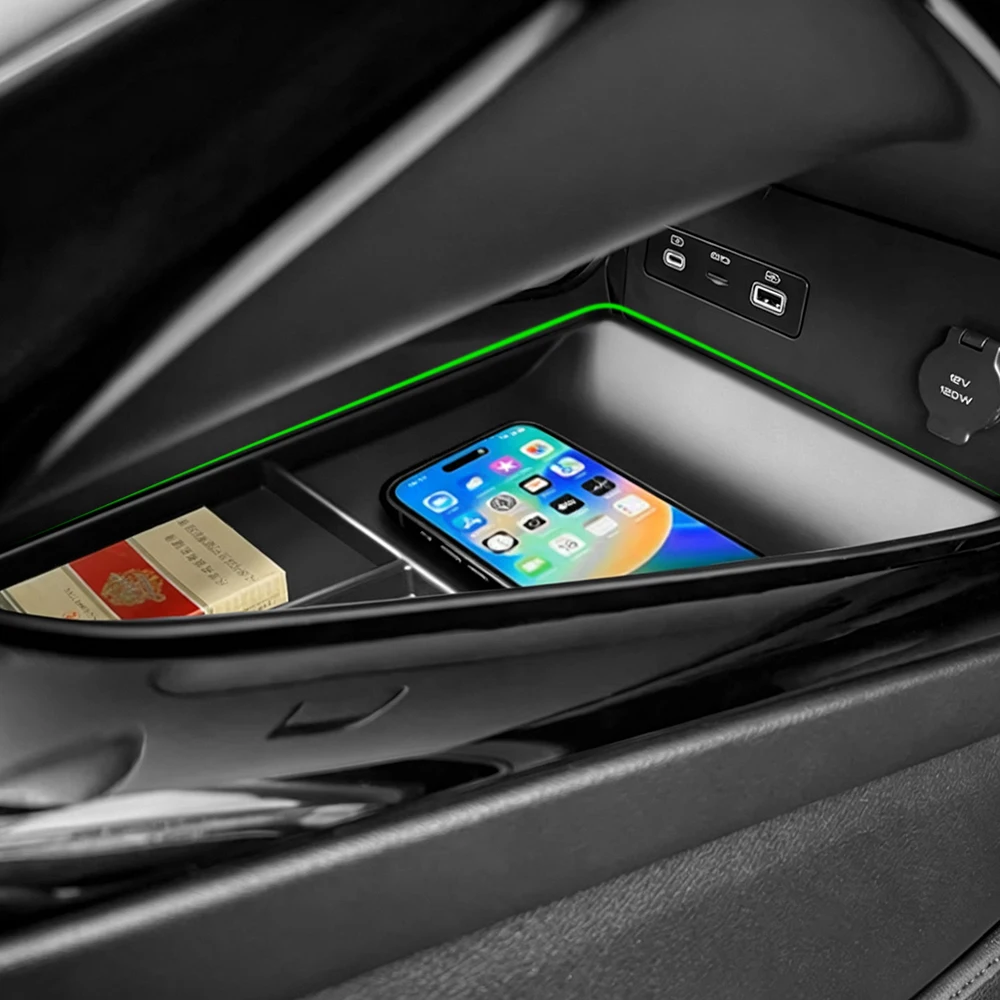 Front Lower Console Storage Tray For BYD Seal U Sealion 6 Song Plus DMI EV 2022 2023 2024 2025 2026 TPE Waterproof Car Organizer