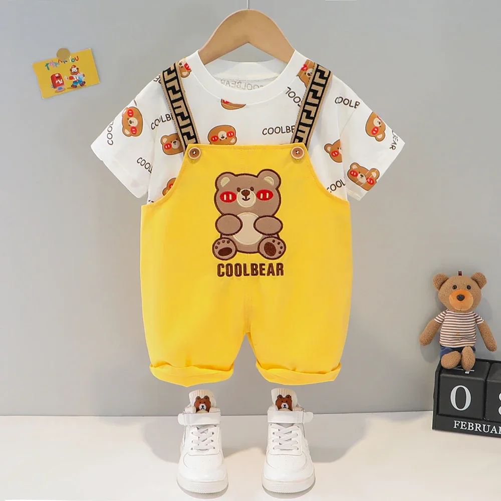 

Manji Boys Clothes Sets Summer New Fashion Cotton Material Baby Suits Kids Romper Children Clothing infant 1 2 3 Years Old 4 5