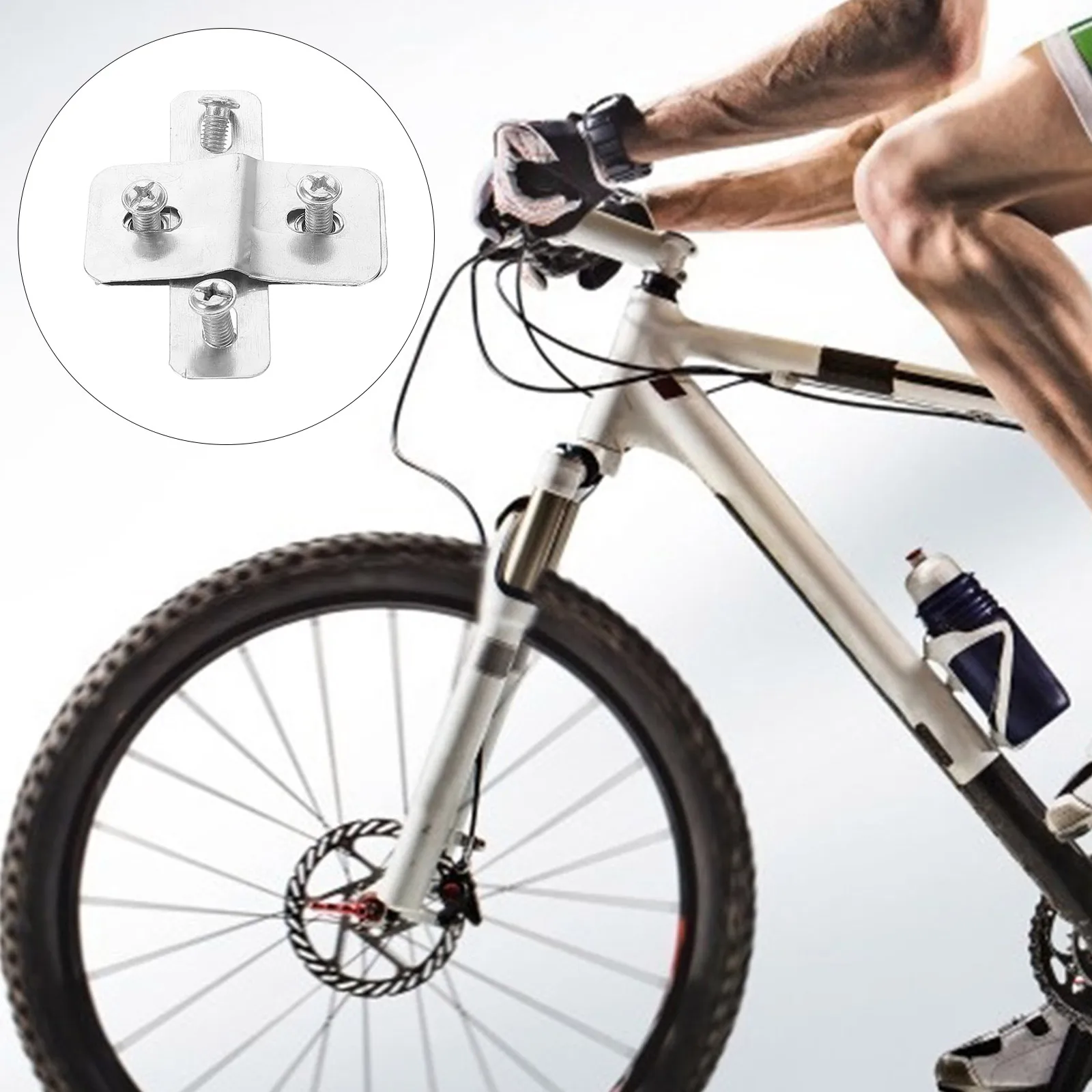 

5PCS Bike Basket Link Clips Sturdy Material Electric Steel Mounting Adapter Cargo Rack BaseBracket Secure Reliable Installation