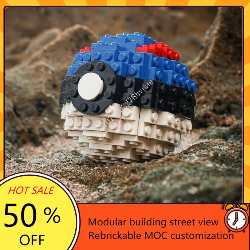 MOC ชีวิตขนาดประติมากรรม Series พ็อกเก็ตทรงกลม Mega รูปที่กําหนดเองปริศนา DIY สร้างสรรค์การศึกษาประกอบของเล่นเด็กของขวัญ