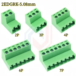 5PCS 2EDGRK 5.08mm Solderless Terminal Block Docking Type Plug-in 2EDG5.08mm 2P 3P/4P/5P/6P/7P/8P/9P/10P/12P-24P for Electronics