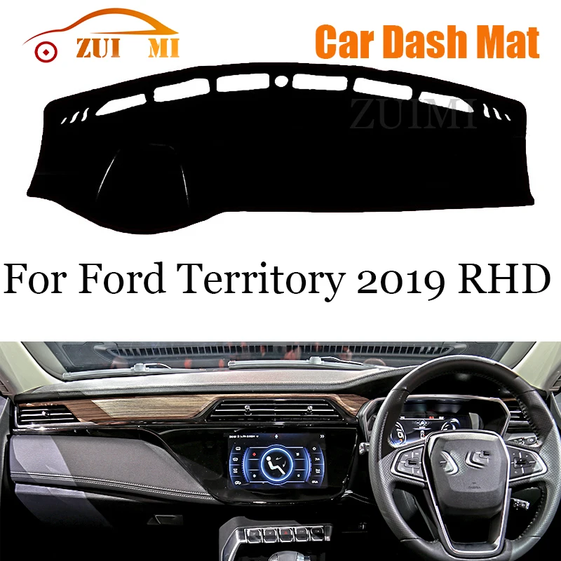 ZUIMI Dashboard Cover Dash Mat Dashmat For Ford Territory 2019 LHD RHD Dash Board Cover Pad Sun Shade Silicone Snti Slip Sole