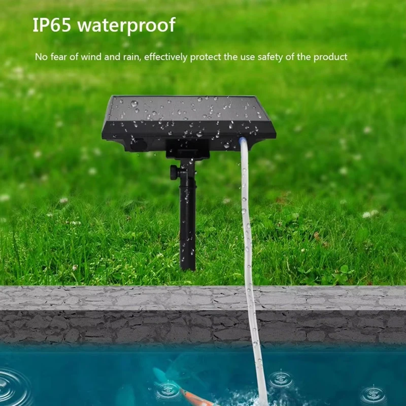Fish Pond Solar Air Pump Multi-Function USB Charging Ventilator Aquarium Outdoor Fishing Rotary Oxygen Fish Tool-AT35