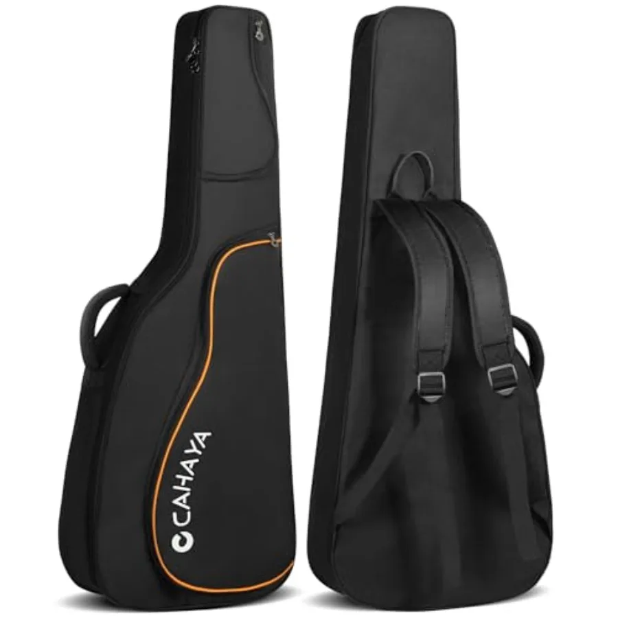 

CAHAYA Acoustic Guitar Bag: 42 43 44In Guitars 0.5In Thick Padding Guitar Case Gig Bag Soft with Adjustable Shoulder Straps and