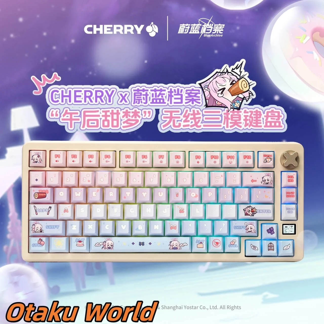 

В наличии оригинальная клавиатура Blue Archive, костюм для косплея, аниме, игровая клавиатура, подарок на Хэллоуин