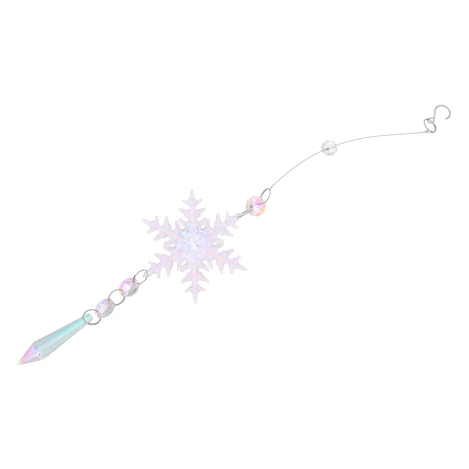 Window Hanging Suncatcher Crystal Snowflakes Sun Catcher Crystals Hanging Ornament for Living Room Bedroom Office Garden Patio