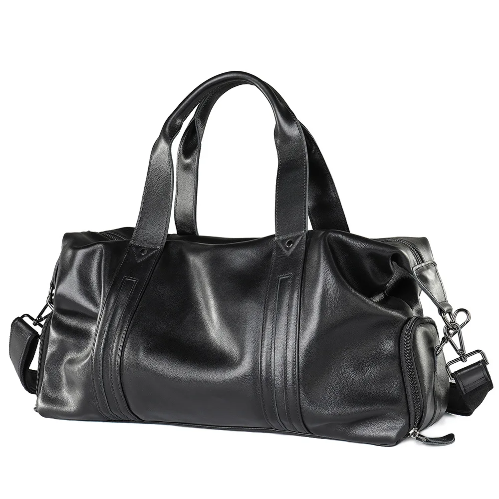 Vintage Leather Men Travel Bag Natural Cowhide Handbag Casual Shoulder Messenger Computer Bag Large Capacity Luggage Bag