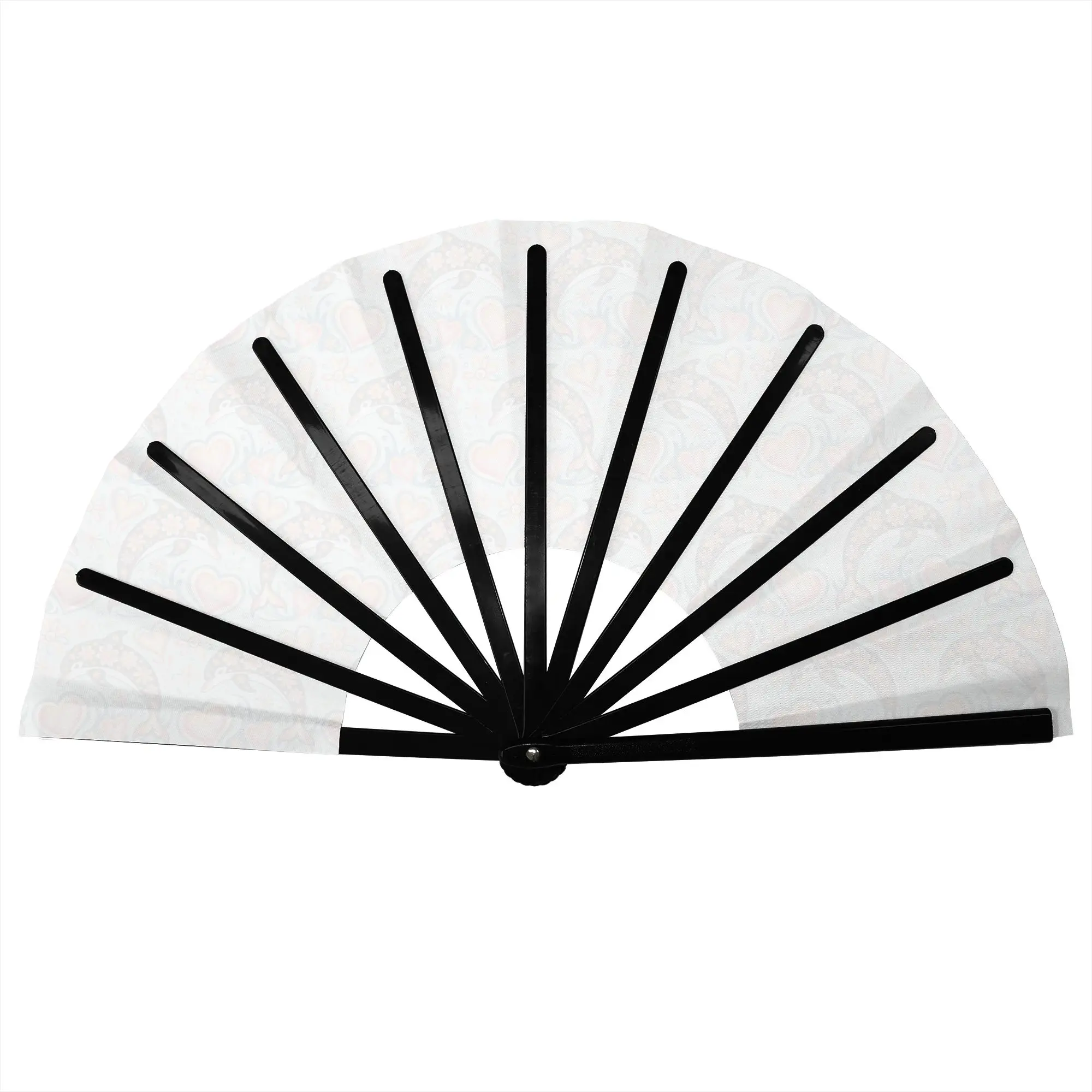 Boho Floral Diving Dolphins  Stylish Hand Fan Women Ocean Sea Life Blue  Printed Polyester Fan Trendy For Wedding Party Gift