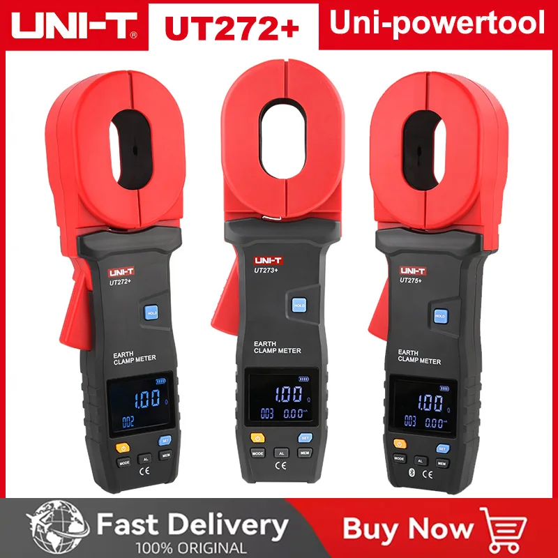 UNI-T التأريض المقاومة متر UT272 + UT273 + UT275 + الرقمية المشبك الأرض الأرض تستر تسرب الحالي حلقة المقاومة اختبار