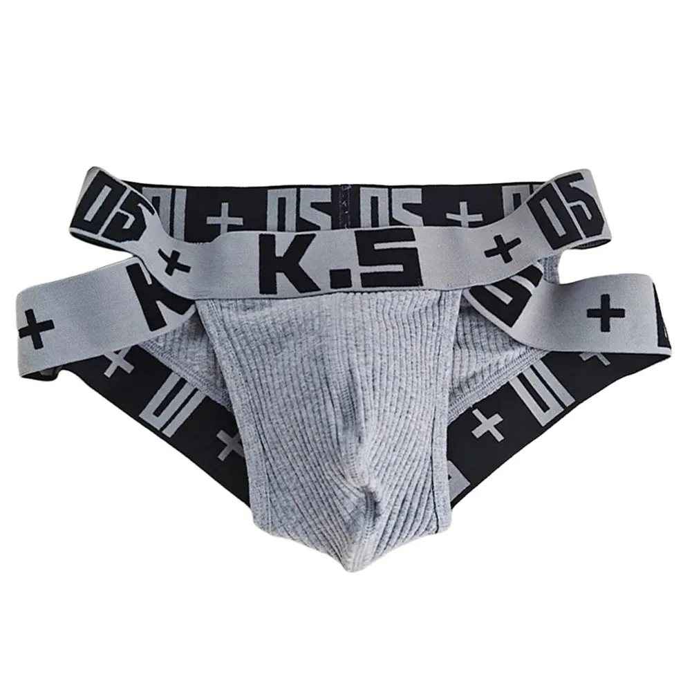 Low Waist Men\'s Cotton Briefs Underwear with High Fork for Sport Activities and Casual Use Elastic and Comfortable Fabric Fit