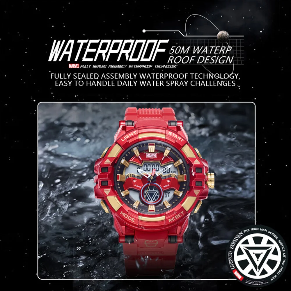 Marvel Multifunctional Chrono Digital Watches Mens Alarm Clock Sport Wristwatch Waterproof Electronic Clock Reloj Hombre