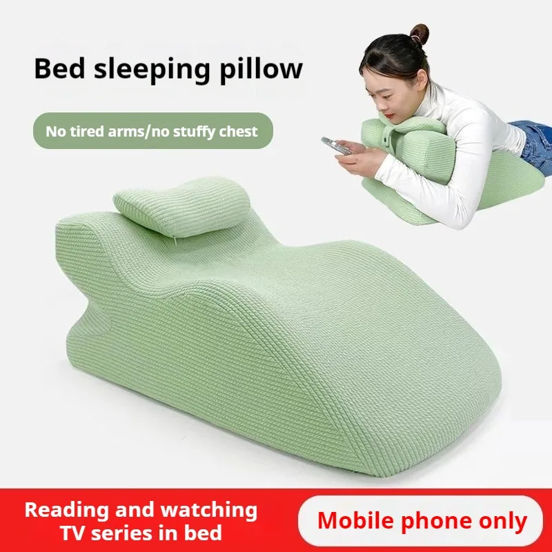 Face Down Pillow Home Massage Pillow Comfortable Ergonomic Bed Wedge Support Pillow Cushion with Neck Support for Sleeping