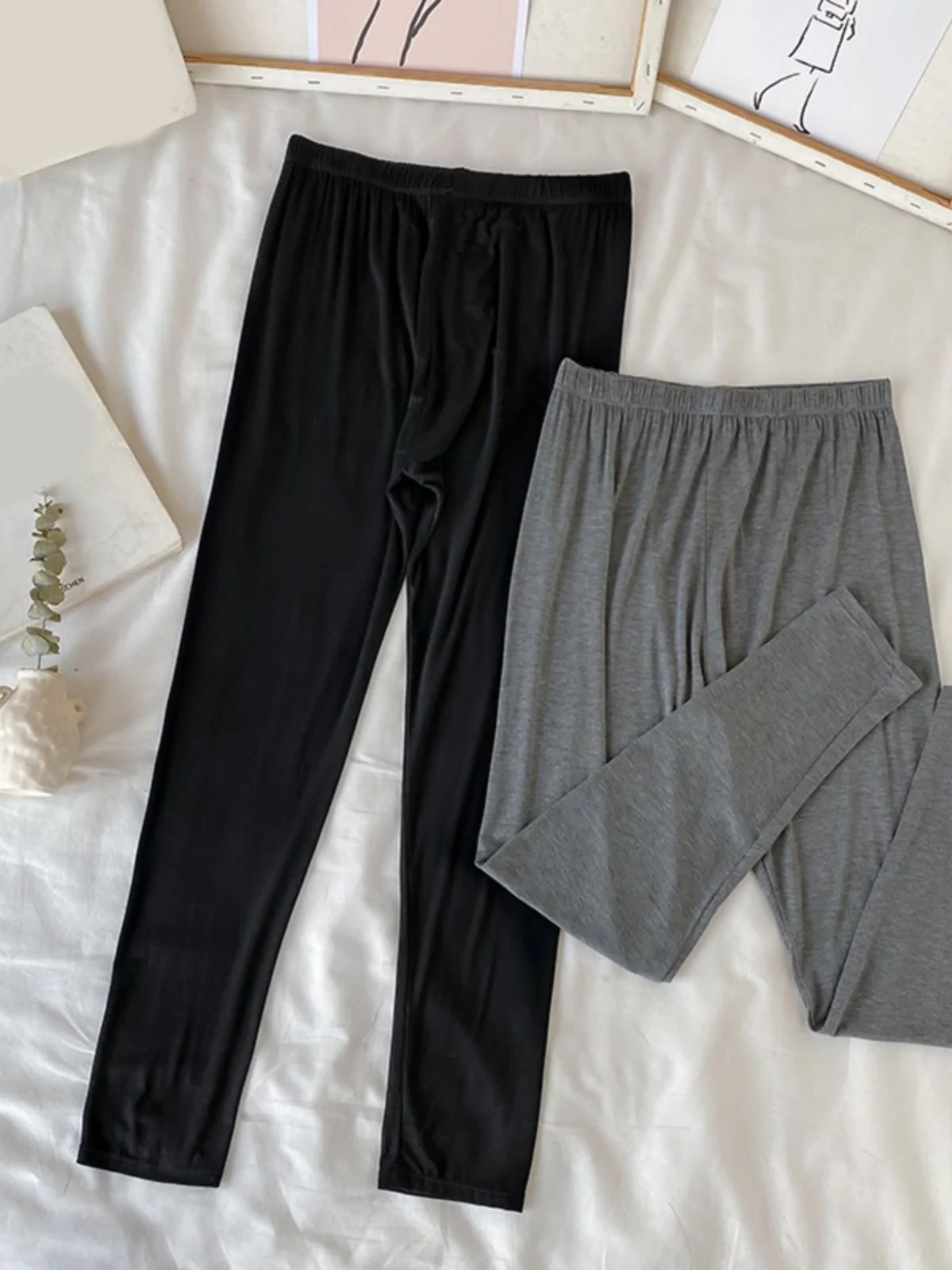 plus Size Women's Autumn New Elastic Slim Fit Nine Points Long Pants Outerwear Base Layer Pants High Waist Trousers