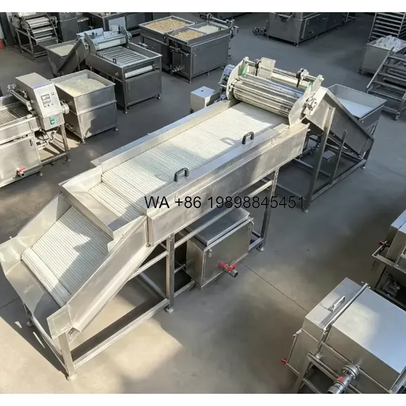 Wmwmnu High Capacity Fruit Waxing with PLC Control Stainless Steel Fruit Polishing for Efficient Coating and