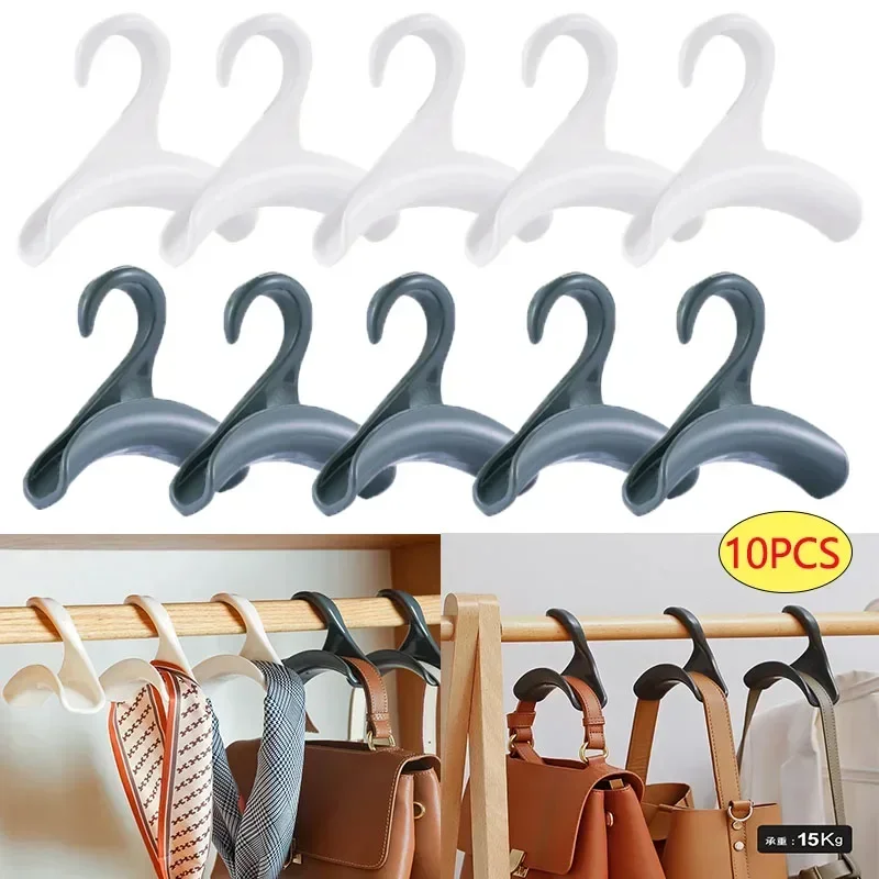 CANBOUN 10PCS Langlebige Tasche Rack Halter Hause Schrank Hut Seide Schal Schals Geldbörse Handtasche Lagerung Gewölbte Aufhänger Haken wand Lagerung Ha