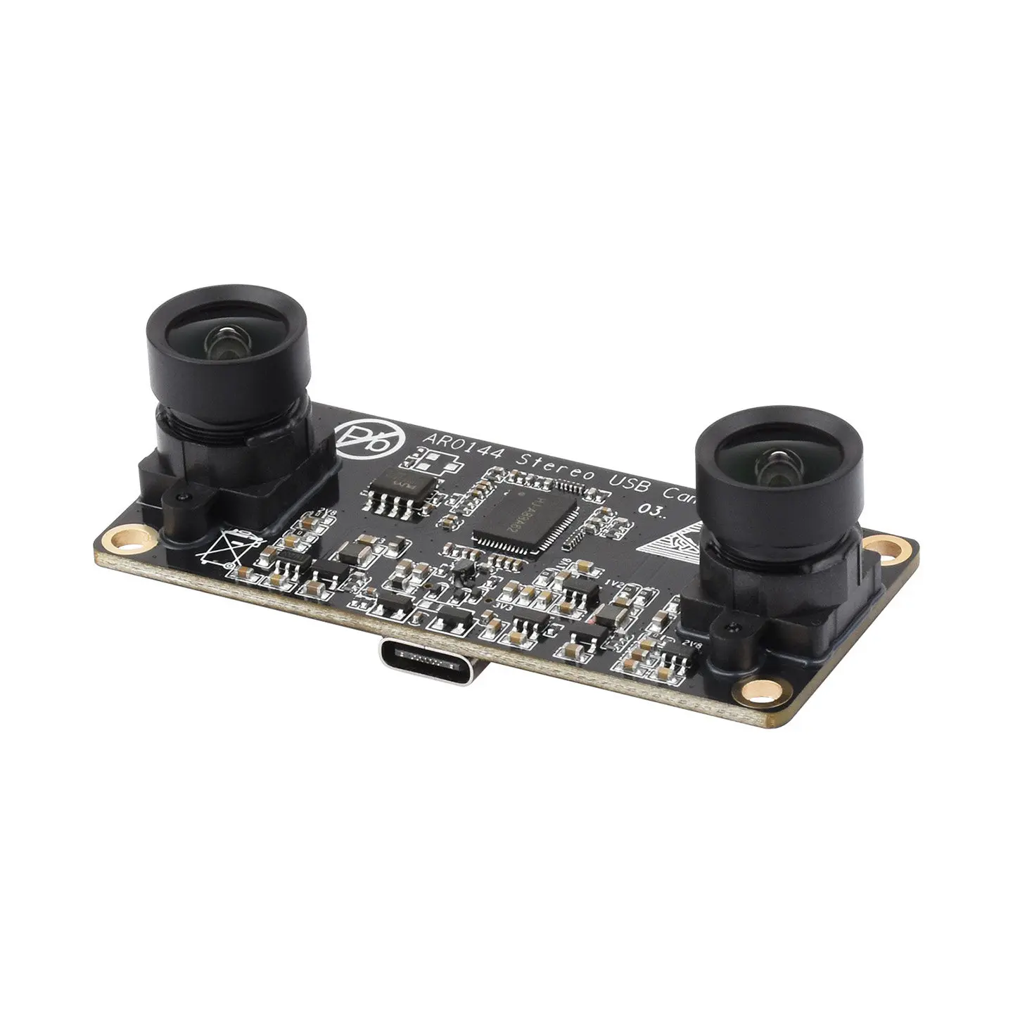 Waveshare 2MP USB2.0 Stereo Camera AR0144 Sensor Synchronous Frame Output