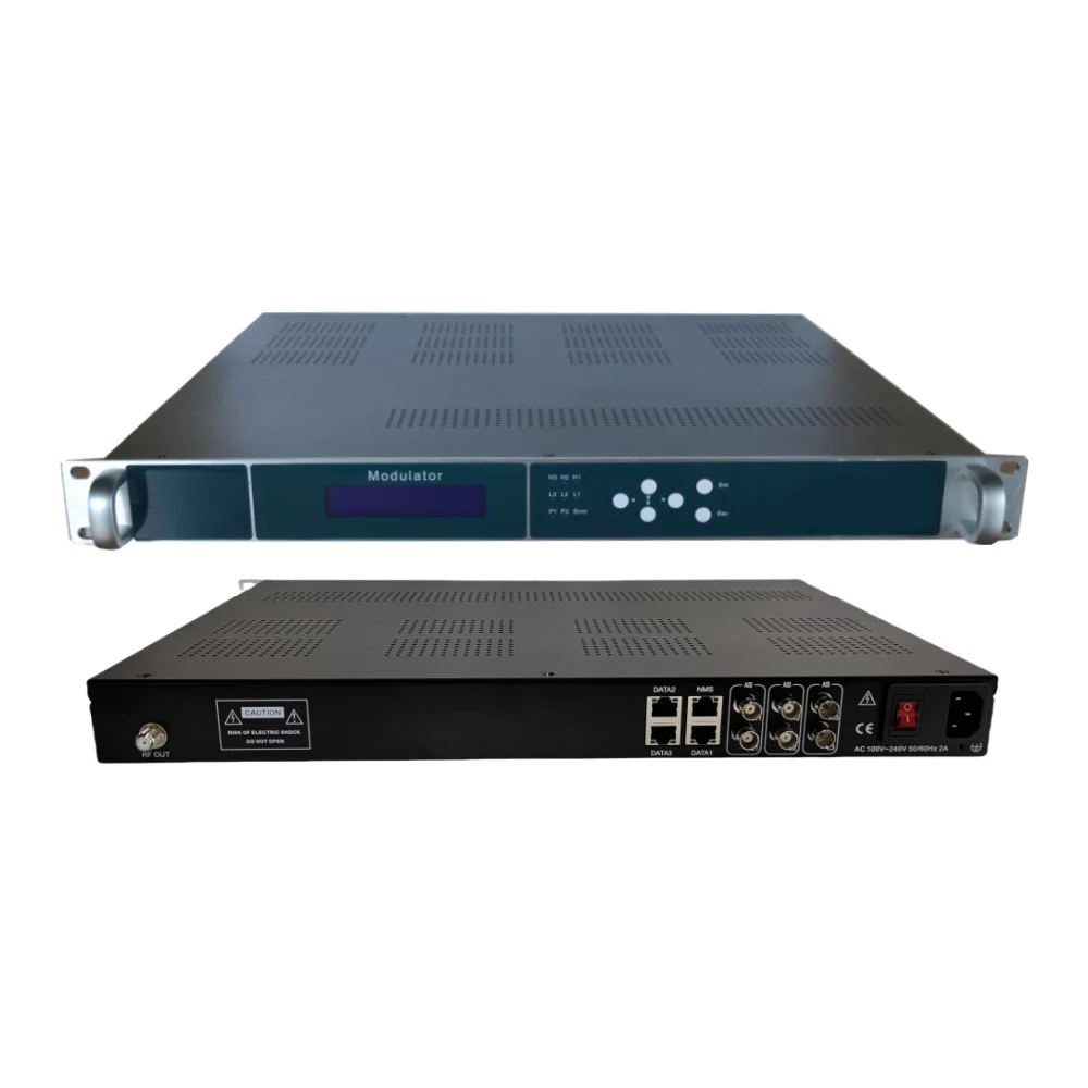 IP to 12 channel RF Modulator CATV 12 in 1 ISDBT Digital Cable TV Headend Equipment System